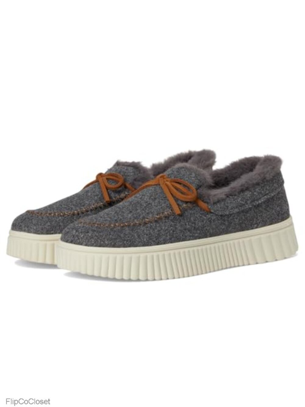 Faux Wool Mocc Memory Foam Slip-On